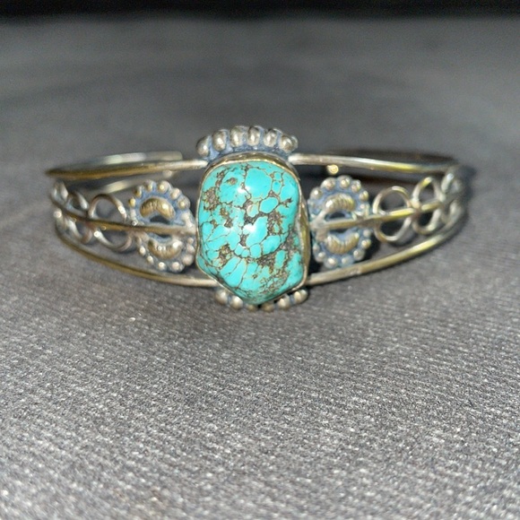 Vintage turquoise/silver bracelet. - Picture 3 of 3